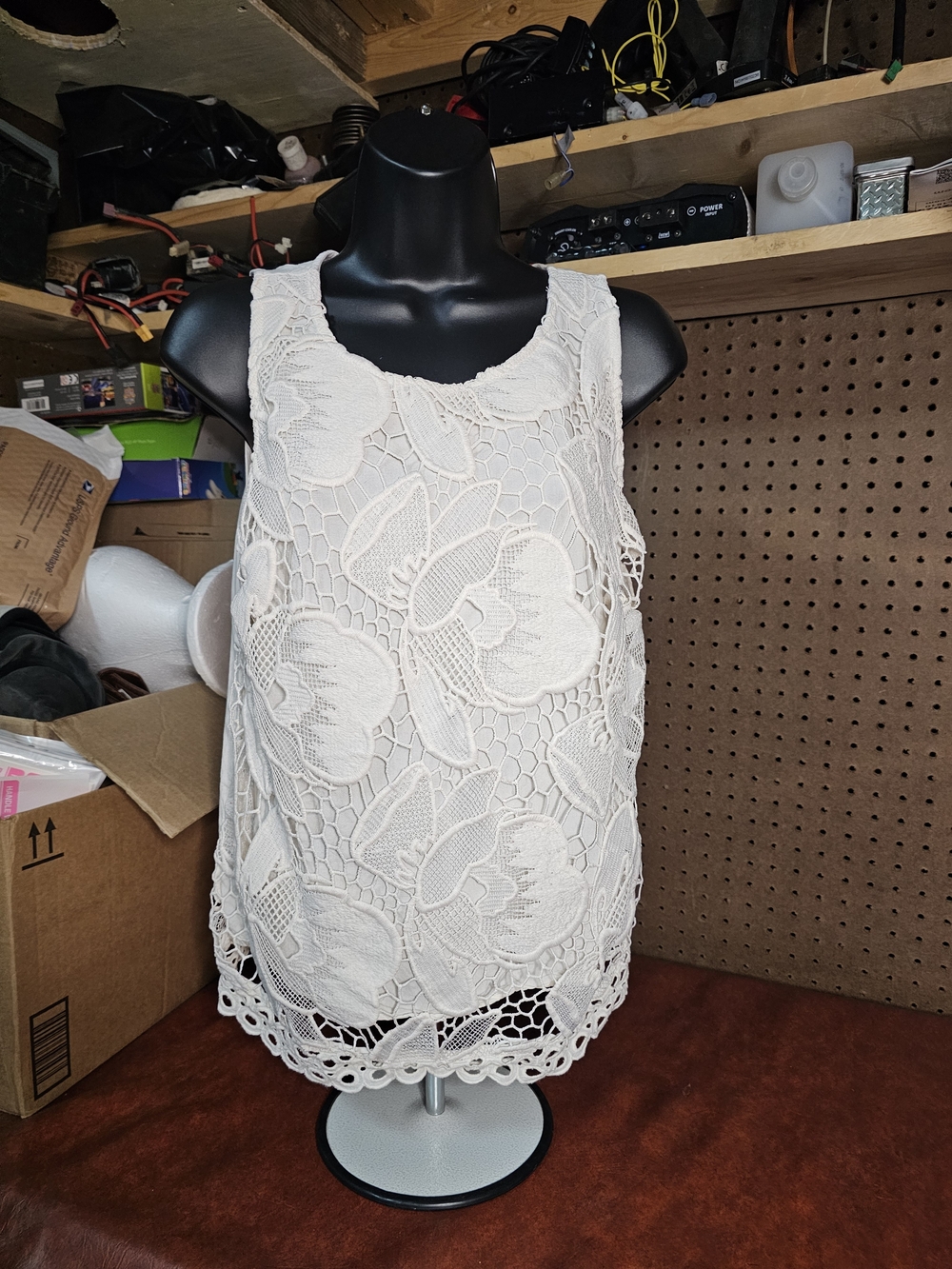Merona White Crocheted Women's Top Size Small